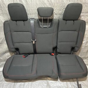 2018-2023 Jeep Wrangler JL Rubicon Unlimited 4DR 60/40 Folding Rear Seat Set / Black Cloth / Red Stitching /   JL006