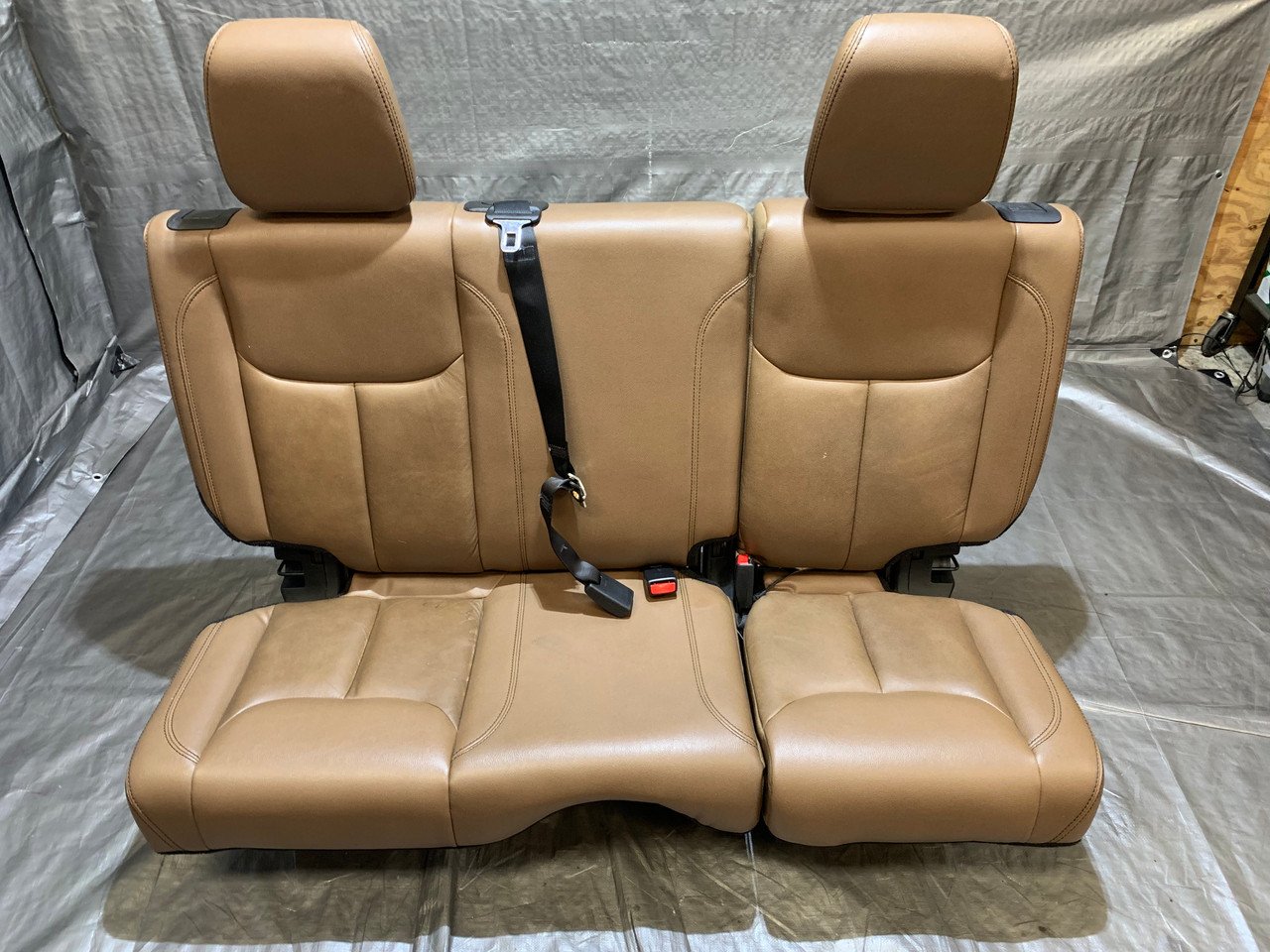 2013-2018 Jeep Wrangler JK Unlimited 4DR Dark Saddle Leather 60/40 Rear Seat *SMOKE ODOR* / JK007