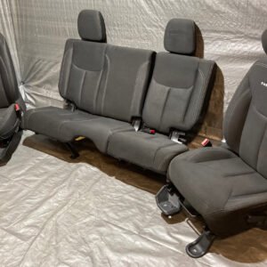 2013-2018 Jeep Wrangler JK Unlimited 4DR Rubicon Black Cloth Front & Rear Seat Set / JK015