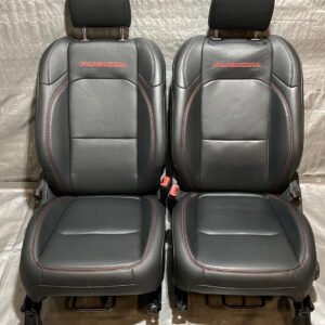 2018-2021 Jeep Wrangler JL Unlimited 4DR Rubicon Front Black Leather Seats / Pair /   JL009