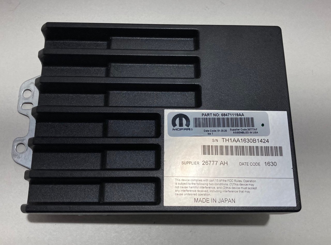 2018-2021 Jeep Wrangler JL Audio Amplifier Module / 68471119AA / JL009
