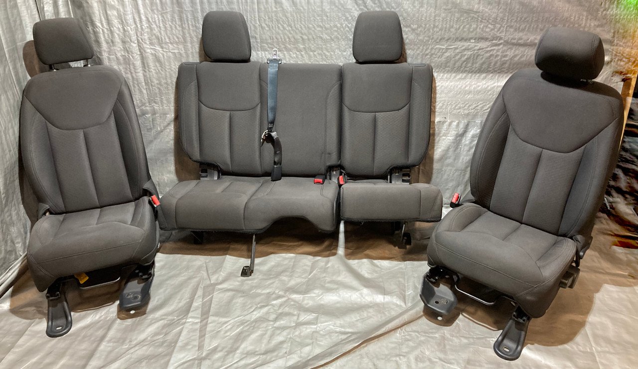 2013-2018 Jeep Wrangler JK Unlimited 4DR Black Cloth Front & Rear Seats / JK012