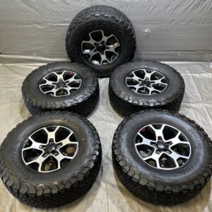 2018-2024 Jeep JL Wrangler JT Gladiator Rubicon 17x7.5" Wheels Rims w/ K02 Tires / Set of 5 / JL011