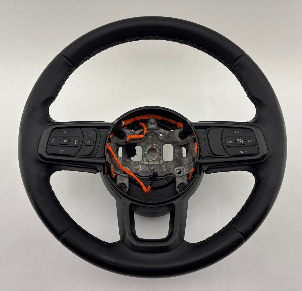 2018-2023 Jeep Wrangler JL Black Leather Steering Wheel w/ Controls / JL012