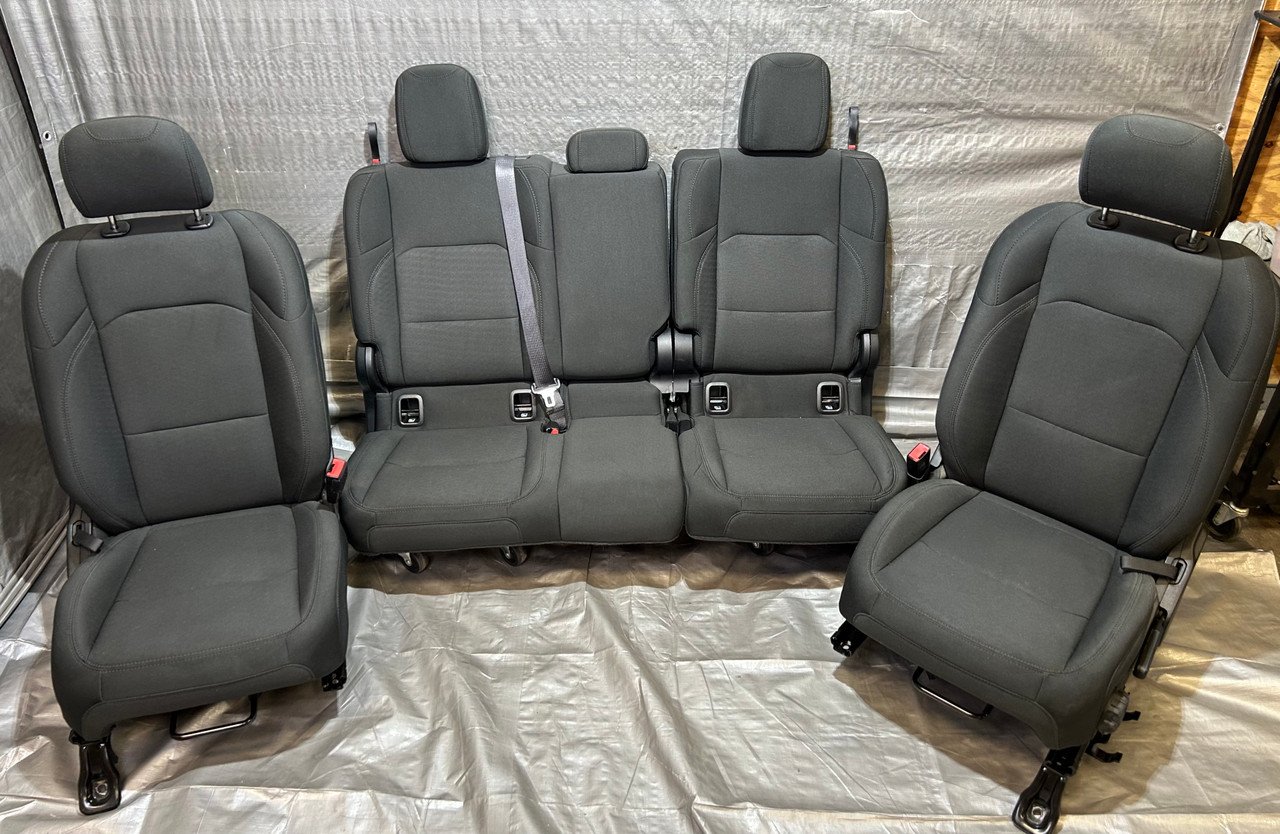 2020-2022 Jeep Gladiator JT Sport Black Cloth Front & Rear Seat Set / JT004
