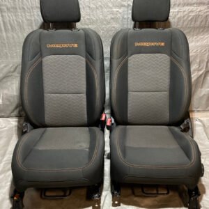 2020-2022 Jeep Gladiator JT Mojave Black Cloth Front Bucket Seats / Pair *DAMAGE* / JT001