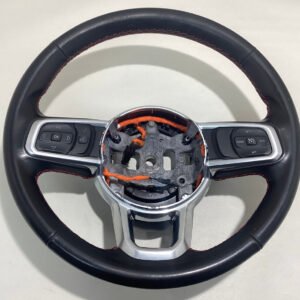 2020-2023 Jeep Gladiator Rubicon Black Leather Steering Wheel w/ Controls / Red Stitching / JT002