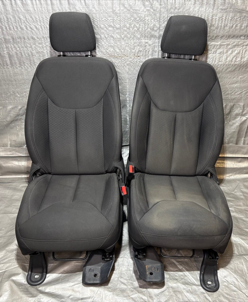 2013-2018 Jeep Wrangler JK Unlimited 4DR Black Cloth Front Seats / Pair / JK017