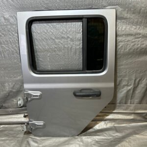 2018-2024 Jeep Wrangler JL Unlimited 4DR Driver Rear Door Assembly / Billet Silver Metallic  JL012