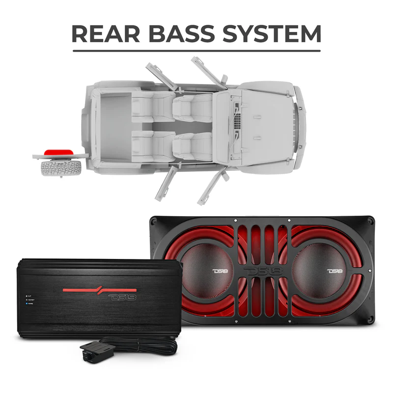 Jeep JKU 2007-2018 Ultimate Package – Loaded Sound Bar, Door Panels, Tailgate Subwoofers & Amplifiers - Image 5